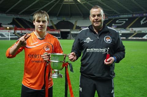 Steve Mills junior and senior with the silverware